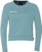 Kempa Cropped Top Dames Aqua M Katoen Lange Mouw Ronde Hals Logo Regular Fit Casual