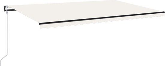 vidaXL Luifel automatisch met LED en windsensor 500x350 cm crèmekleur