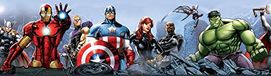 AG Design Marvel Avengers muurstickers, zelfklevende folie, meerkleurig, 500 x 14 cm