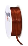 Präsent Satijnen lint kaneel (bruin) voor geschenkverpakkingen, 0,6 cm breed, decoratief lint voor geschenken, voor elke gelegenheid