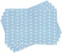 ABAKUHAUS Aqua placematten, aquarelstijl met witte vlekken op een blauwe achtergrond, retro stippenpatroon voor baby, tafeldecoratie van kleurvaste stoffen voor eetkamer en keuken, babyblauw en wit