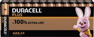 Duracell Plus AAA Alkaline Batterijen - 24 stuks