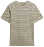 Superdry Classic Essential Stripe Tee M1012346a Silver Sage Chalk Stripe Mannen Maat - M