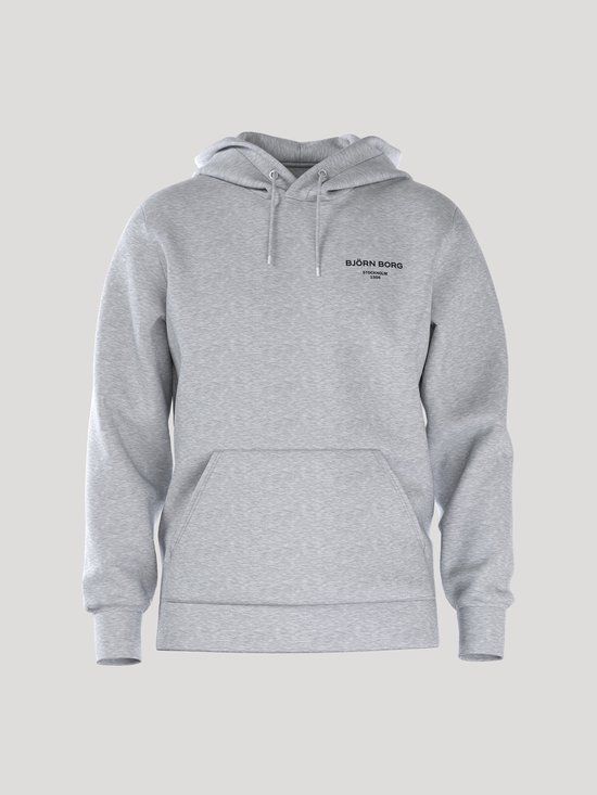 Björn Borg Essential 1 Hoodie Heren Trui met Capuchon - Katoen - Lichtgrijs - Maat XXL