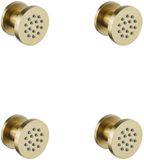 FortiFura Calvi zijdouche - 5cm - rond - 4 stuks - PVD - geborsteld messing (goud)