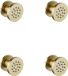 FortiFura Calvi zijdouche - 5cm - rond - 4 stuks - PVD - geborsteld messing (goud)