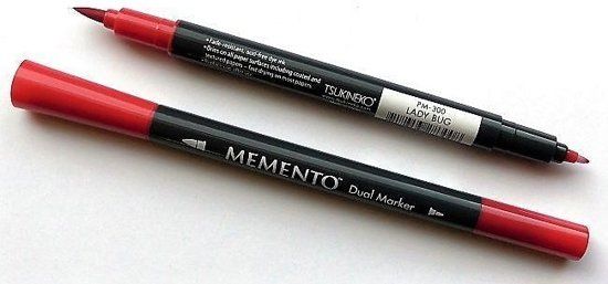 Tsukineko Memento dual marker Lady Bug rood PM-300
