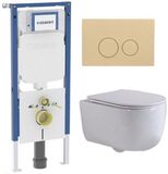 Geberit QeramiQ Dely Swirl Toiletset - Mat Wit