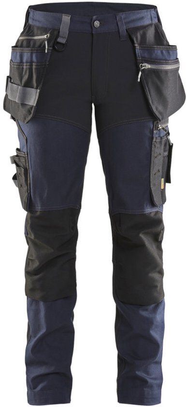 Blåkläder Dames werkbroek met stretch 7115-1343 - Donker marineblauw/Zwart - C36