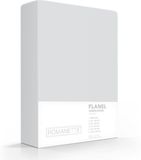 Romanette Flanellen Hoeslaken - 90x220 cm - Grijs