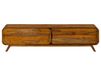 Meuble TV en bois de Sheesham 192x40x48 marron clair laqué MAILAND #129