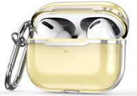 By Qubix AirPods Pro / AirPods Pro 2 hoesje - TPU - Split series - Goud + Zilver (transparant)