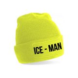 Bellatio Decorations Ice-man muts - unisex - one size - geel - wintermuts