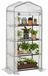 StarTech Mini-broeikas - Foliebroeikas - 4 planken - 70 x 50 x 160 cm - PE-afdekking - metalen frame - wit/grijs
