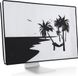 kwmobile beschermhoes monitor geschikt voor 27-28" Monitor - Computerscherm cover - Computer accessoires - PC scherm hoes in zwart / wit - ontspannende hangmat design