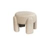 Icecat Pouf rond en tissu ø 45cm - beige