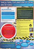 Subulturele Daydream Education Subculturele verklaringen van misdaad | Sociologie Poster | Hoogglans papier met de grootte 850 mm x 594 mm (A1) | Poster Sociologie klasse | Leertabellen