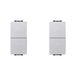 IXTRIMA Dubbele schakelaar met vergrendeling voor de douchestang, 10 A, wit, compatibel met Bticino Living Light, set van 2
