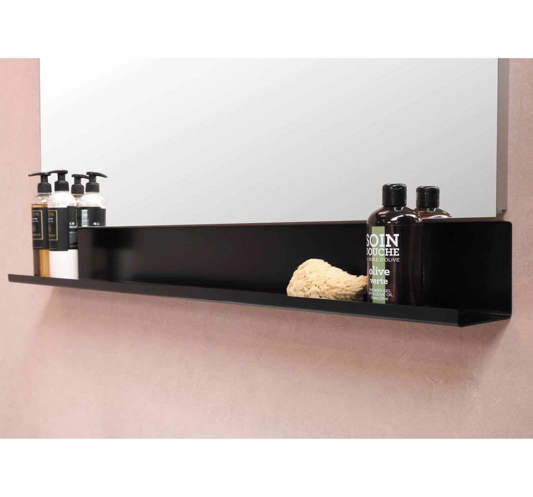 Stalen Wand Planchet Frame 100 cm Mat Zwart