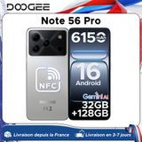 DOOGEE Note56 Pro Smartphone 32GB+128GB Android 16 6150mAh Batterij 6.56'' 90Hz Scherm 13MP+8MP Widevine L1 NFC Mobiele Telefoon
