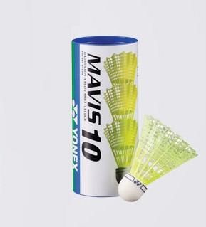 Yonex Mavis 10 - Gele Nylon Badmintonshuttles - 3 stuks