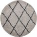 vidaXL Vloerkleed PAMPLONA shaggy hoogpolig Ø 100 cm beige antraciet
