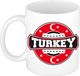 Bellatio Decorations Turkey / Turkije embleem theebeker / koffiemok van keramiek - 300 ml - Turkije landen thema - supporter bekers / mokken
