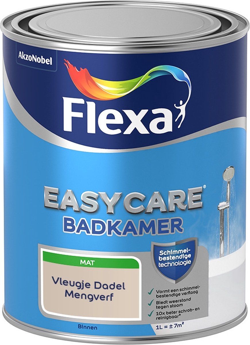 FLEXA Easycare Muurverf - Badkamer - Mat - Vleugje Dadel - 1 liter