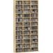 Étagère de rangement pour CD et DVD, capacité 1116 CD/528 DVD, 36 compartiments ajustables, étagères modulables, meuble en chêne, solution de stockage idéale pour collection.