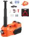 Latios Cric électrique - Cric ciseaux Kit de changement de pneu - Capacité de levage 5 tonnes - Pompe intégrée - Clé à chocs incluse - Éclairage LED - Portable - Pour berline/SUV/camion