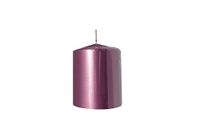 Nataluna Roze metalen stompkaars 7,5 x 10 cm