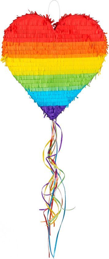 Boland Trekpiñata Hart regenboog (L) Multi