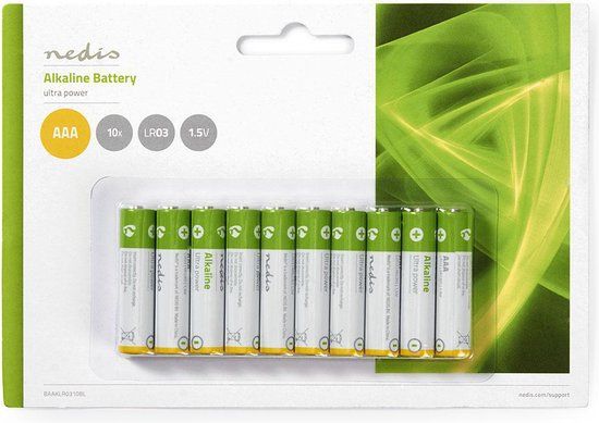 Nedis Alkaline AAA Batterijen - 10 stuks