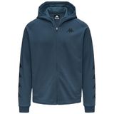 Kappa IGOJOSO Fleecejack voor heren, French Terry, 280 g, normale pasvorm, met ritssluiting en geribbelde manchetten, hoogwaardig design en sportieve stijl, blauw en maat XL