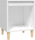 vidaXL Nachtkastje 40x35x50 cm bewerkt hout wit