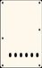 Boston BP-113-VW back plate, string spacing 11,2mm, 1 ply, standard Stallion, 86x138mm, vintage white