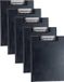 Merkloos Documenten Clipboard in A4 formaat - 5x - Zwart - Kunststof - Klembord - Kantoor - 21 x 29 cm