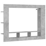 vidaXL meuble TV 152x22x113 cm bois traité gris béton