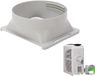Dailygoods Connecteur de tuyau d'échappement carré vers rond