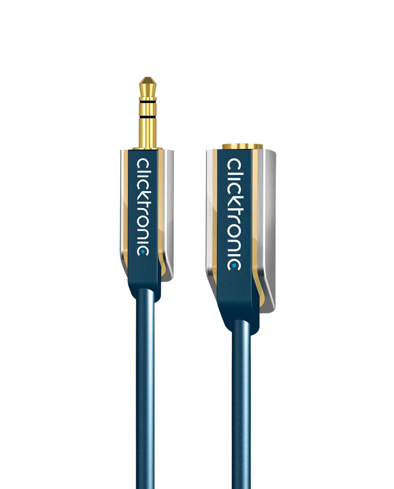 CLICKTRONIC 70489 Audio Cable - 5 m - Blue