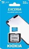 Kioxia Exceria 32GB Micro SD Memory Card with Adapter - UHS-I Class 10 - Blue