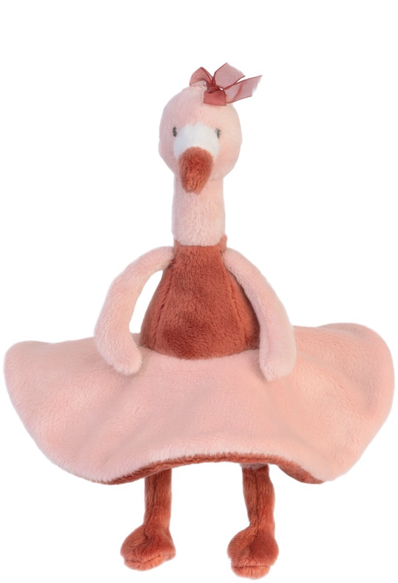 Happy Horse Flamingo Fiddle Knuffel 19cm - Oudroze - Baby knuffel