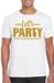 Bellatio Decorations Verkleed shirt voor heren - lets party - wit - glitter - carnaval/themafeest XXL