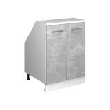 Vicco Rion Kast voor schuine wand – 60 x 81.6 cm met 2 deuren, kastromp 60 cm diepte Beton