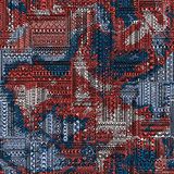 Homemania Trendy patchwork-tapijt, 3-voudig bedrukt, antislip, voor hal, keuken, slaapkamer, woonkamer - meerkleurig van polyester, katoen, 80 x 200 cm