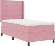 vidaXL Boxspringbed met hoofdeinde Roze 100 x 200 cm Fluweel