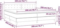 vidaXL Boxspring met matras fluweel donkergroen 200x200 cm