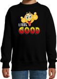 Bellatio Decorations Shoppartners Bv Funny emoticon sweater I feel good zwart voor kids - Fun / cadeau trui 110/116