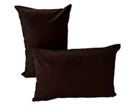 Lemos Home Kussensloop Decoratief kussen 2 stuks uit 100% katoen Collectie Concept, kleur & grootte selecteerbaar (Kussensloop set van 2-50x30cm, Chocolate)