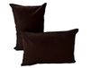Lemos Home Kussensloop Decoratief kussen 2 stuks uit 100% katoen Collectie Concept, kleur & grootte selecteerbaar (Kussensloop set van 2-50x30cm, Chocolate)